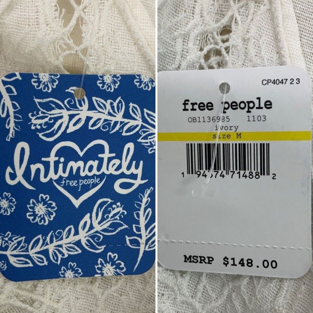 Free People Kimono Cool Nights Cutwork Embroidered Cardigan Jacket M - Picture 8 of 9